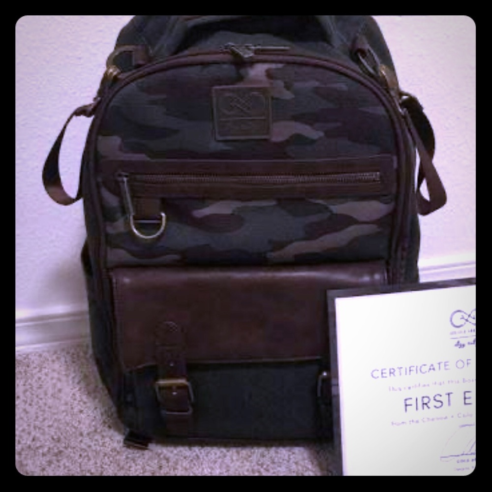 Itzy ritzy Chelsea and Cole camo diaper bag